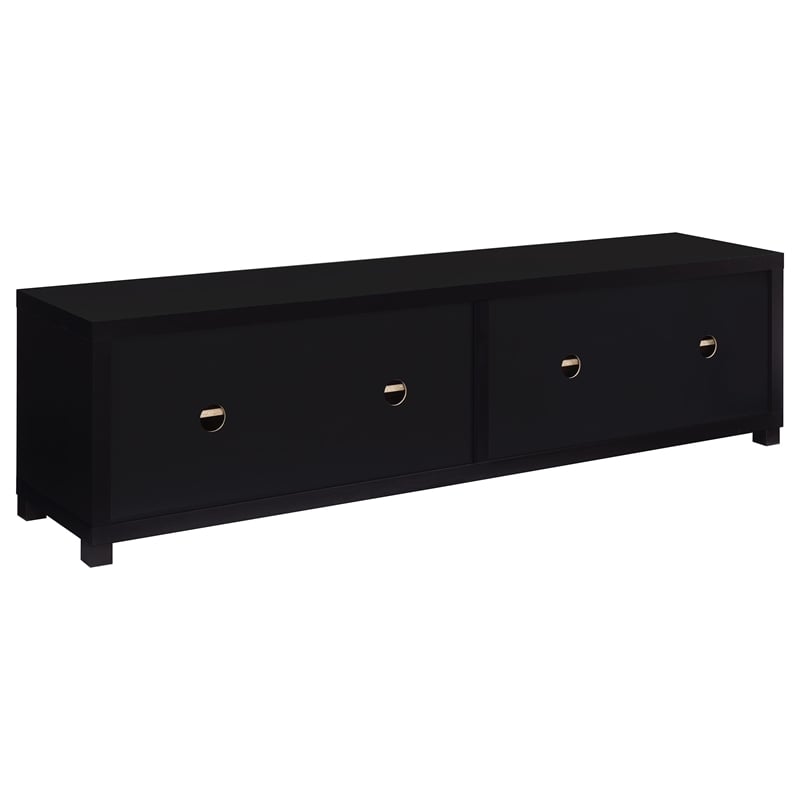 Sachin 3-piece Entertainment Center 79-inch TV Stand Black