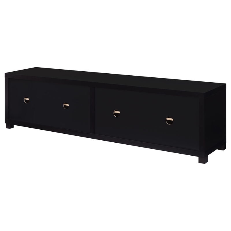 Sachin 3-piece Entertainment Center 79-inch TV Stand Black