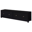 Sachin 3-piece Entertainment Center 79-inch TV Stand Black