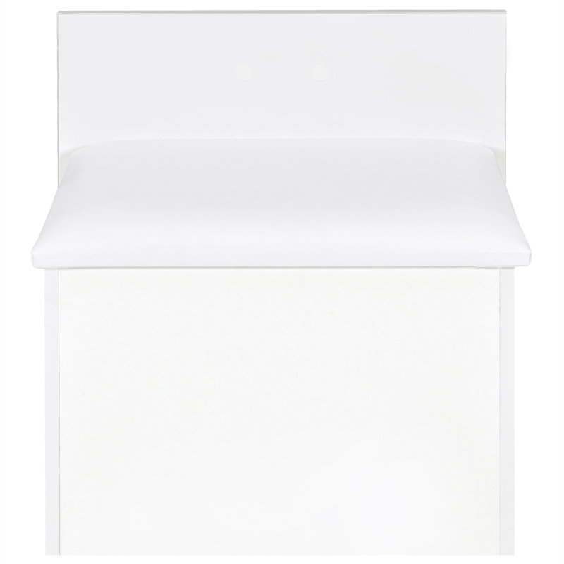 Danbury 3-drawer Makeup Vanity & Stool Set White High Gloss
