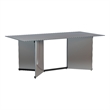 Emery 76-inch Rectangular Mirrored Dining Table Silver