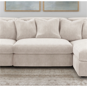 Coaster Blaine Fabric Upholstered Soft Cushion Armless Chair in Sand