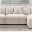 Coaster Blaine Fabric Upholstered Soft Cushion Armless Chair in Sand