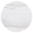 Coaster Jason Round White Marble Top Drum Base Side End Table in Charcoal