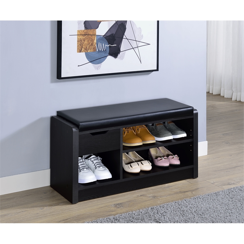 Arrington Storage Bench Black
