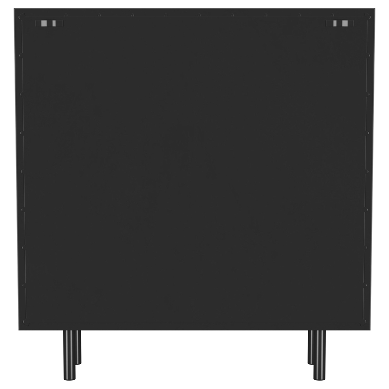 Dalia 2-door Accent Storage Cabinet with Shelving Black