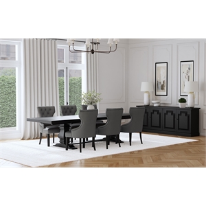 Florence 7-piece 126-inch Extension Dining Table Set Grey
