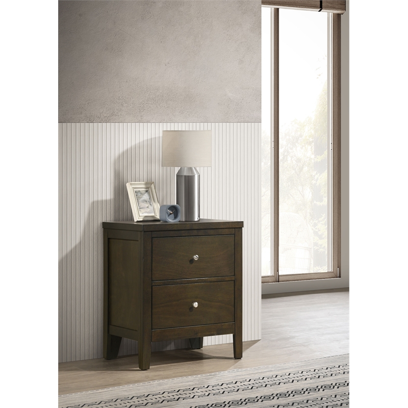 Wilkes 2-drawer Nightstand Bedside Table Dark Cocoa