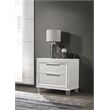 Marmore 2-drawer Nightstand Bedside Table White