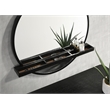 Arini Round Vanity Wall Mirror with Shelf Black