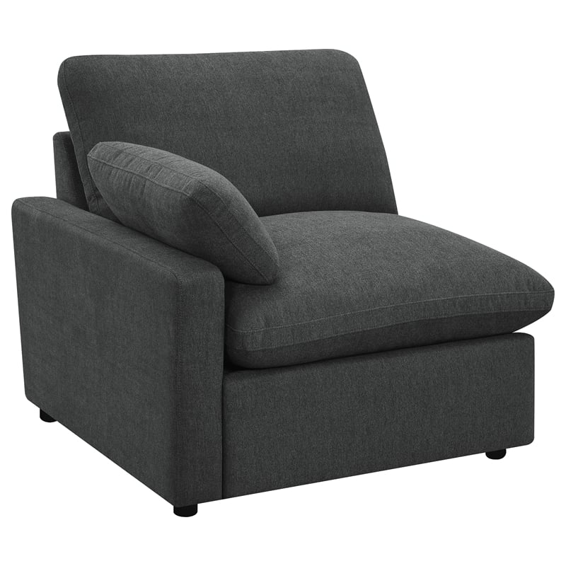 Coaster Collins Modular Upholstery Fabric Power Sofa Dark Gray
