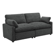 Coaster Collins Modular Upholstery Fabric Power Loveseat Dark Gray