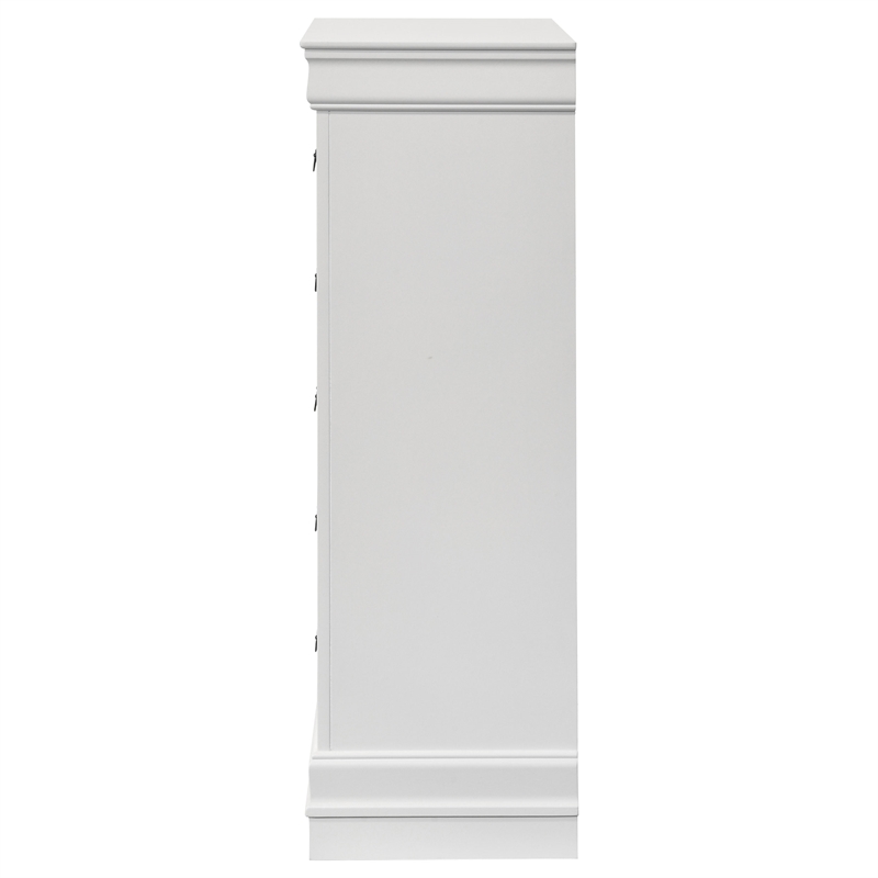 Louis Philippe 5-drawer Bedroom Chest White