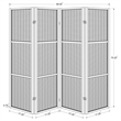 Browning 4-panel Bamboo Room Divider Folding Screen Walnut