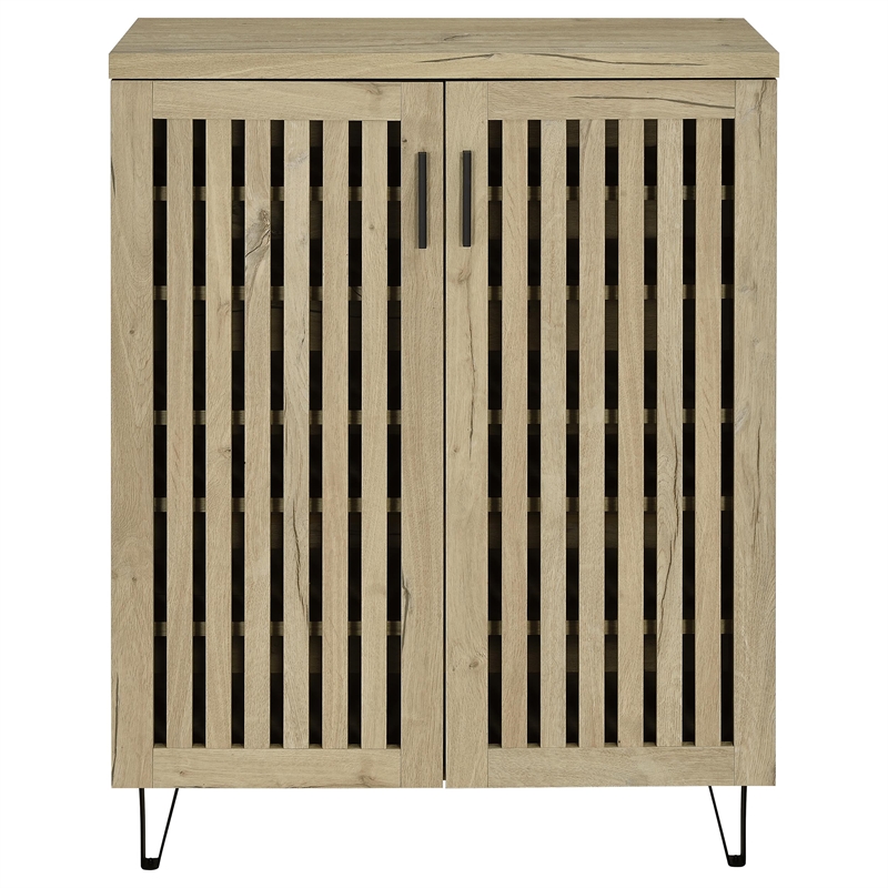 Brixton 2-door Entryway Shoe Storage Cabinets White Oak