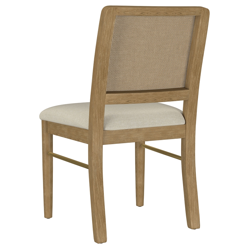Arini Rattan Cane Dining Side Chair Sand Wash