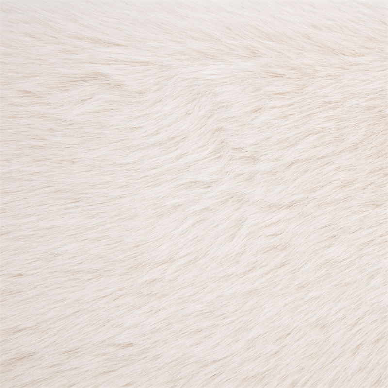 Rebecca Faux Fur Upholstered California King Bed Cream