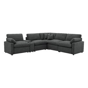 Coaster Collins 6-piece Fabric Modular Power Reclining Sectional Dark Gray