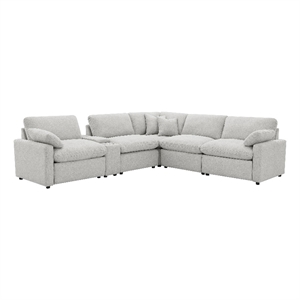 Coaster Collins 6-piece Fabric Modular Power Reclining Sectional Gray