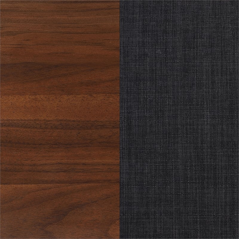Robyn Wood Full Platform Bed Dark Walnut