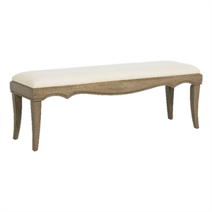 Coaster Revello 19&quot Fabric Upholstered Bedroom Bench in Washed Mango Brown