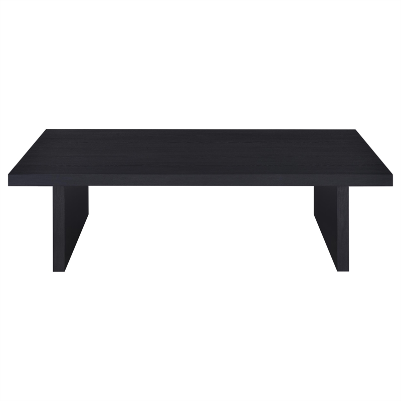Max 2-piece Rectangular Coffee and End Table Set Black