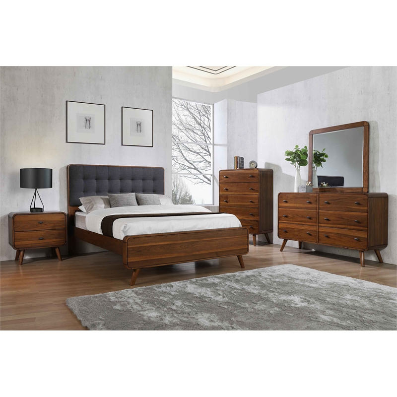 Robyn 5-piece Full Bedroom Set Dark Walnut