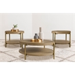 Arini 3-piece Round Coffee and End Table Set Sand Wash