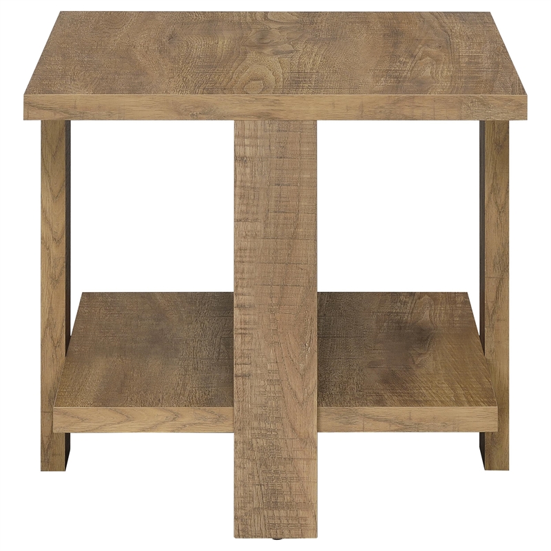 Dawn 2-piece Round Coffee and End Table Set Mango Brown