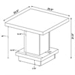 Reston 3-piece Square Coffee and End Table Set Cappuccino
