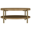 Arini Round Coffee Table With Storage Shelf Sand Wash