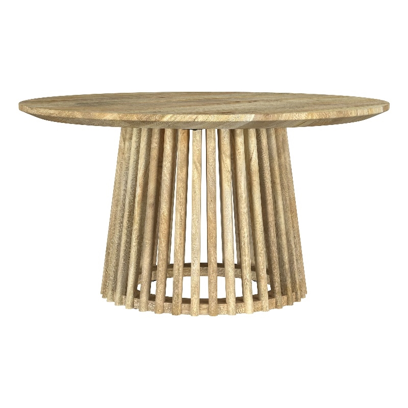 Touhy Round Solid Wood Cocktail Coffee Table Natural Mango