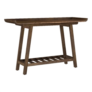 Ornelas 46-inch Console Table with Slatted Shelf Mango Brown