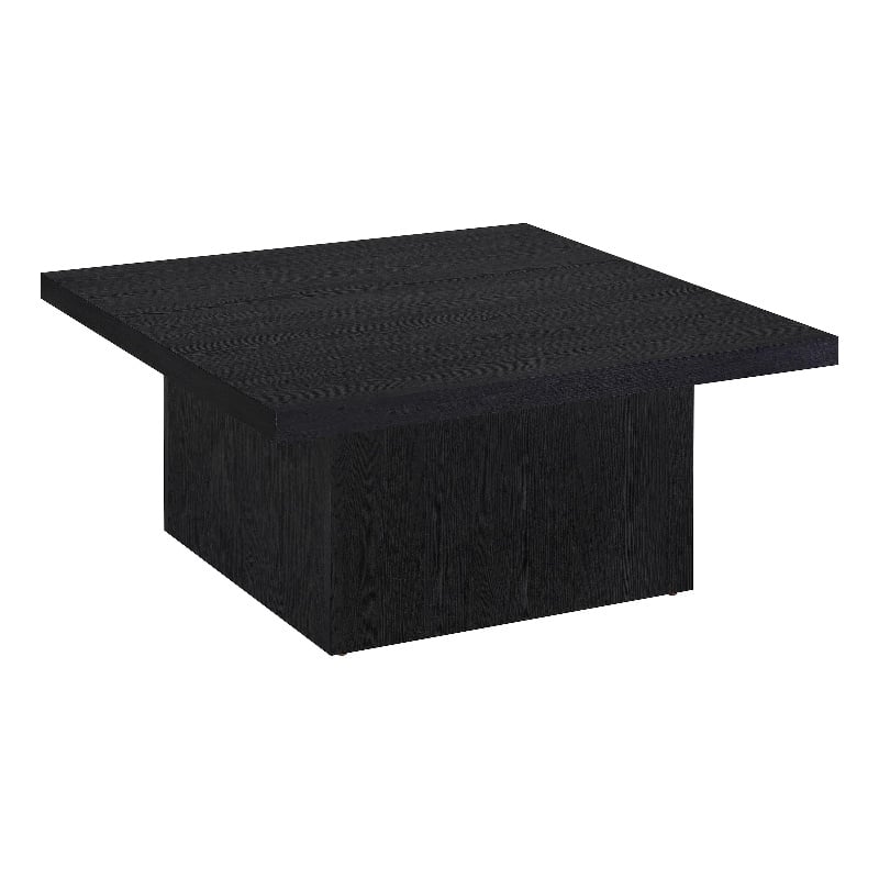 Coaster Devar Square Engineered Wood Cocktail Coffee Table in Black