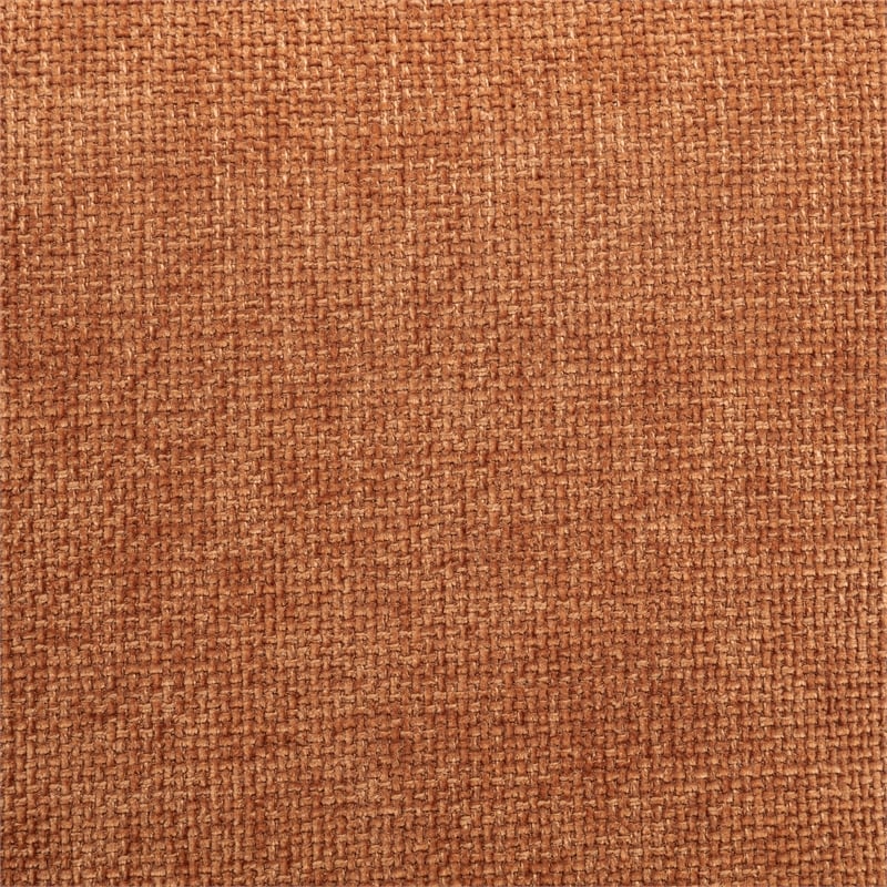 Coaster Octavia Tufted Upholstered Fabric Rectangular Ottoman in Orange