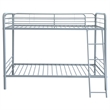 Coaster Carson Transitional Steel Twin Over Twin Bunk Bed in Glossy Silver