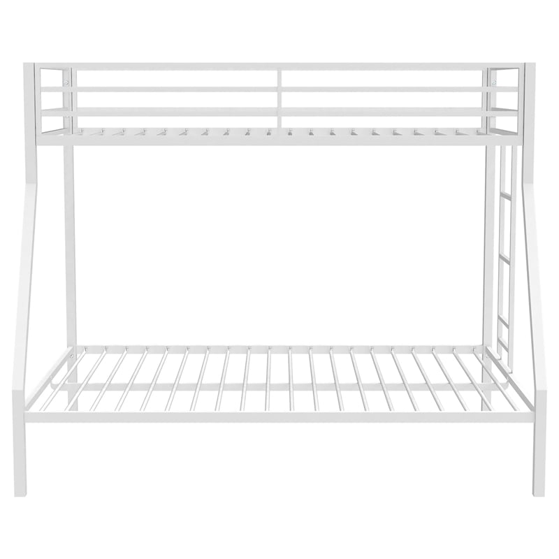 Coaster Alevera Transitional Steel Twin Over Full Bunk Bed with Ladder in White
