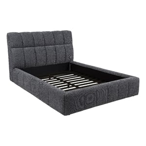 Coaster Nollet 48&quot Upholstered Fabric Queen Panel Platform Bed in Gray