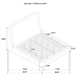 Coaster Rennes Upholstered Fabric Eastern King Wingback Platform Bed in Gray
