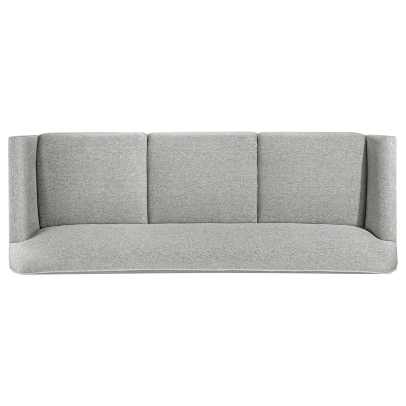 Coaster Vaughn Mid-Century Modern Upholstered Fabric Flared Arm Sofa in Gray
