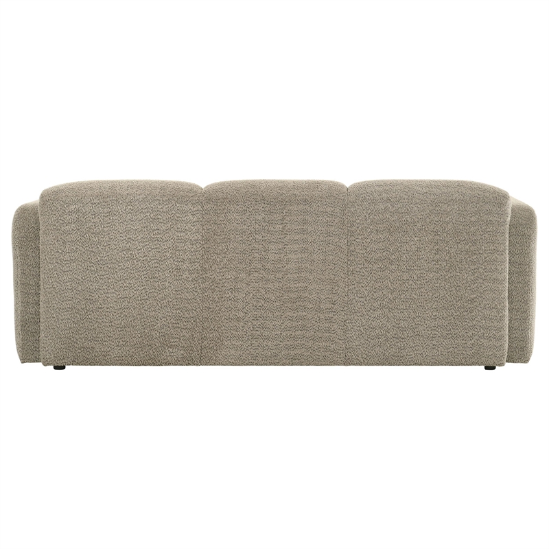 Coaster Dorset Contemporary Upholstered Fabric Round Track Arm Sofa in Brown