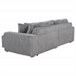 Coaster Jacana Channel Tufted Fabric Dual Power Chaise Sofa in Gray