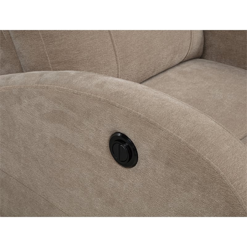 Coaster Grant Transitional Fabric Power Recliner Chair in Camel