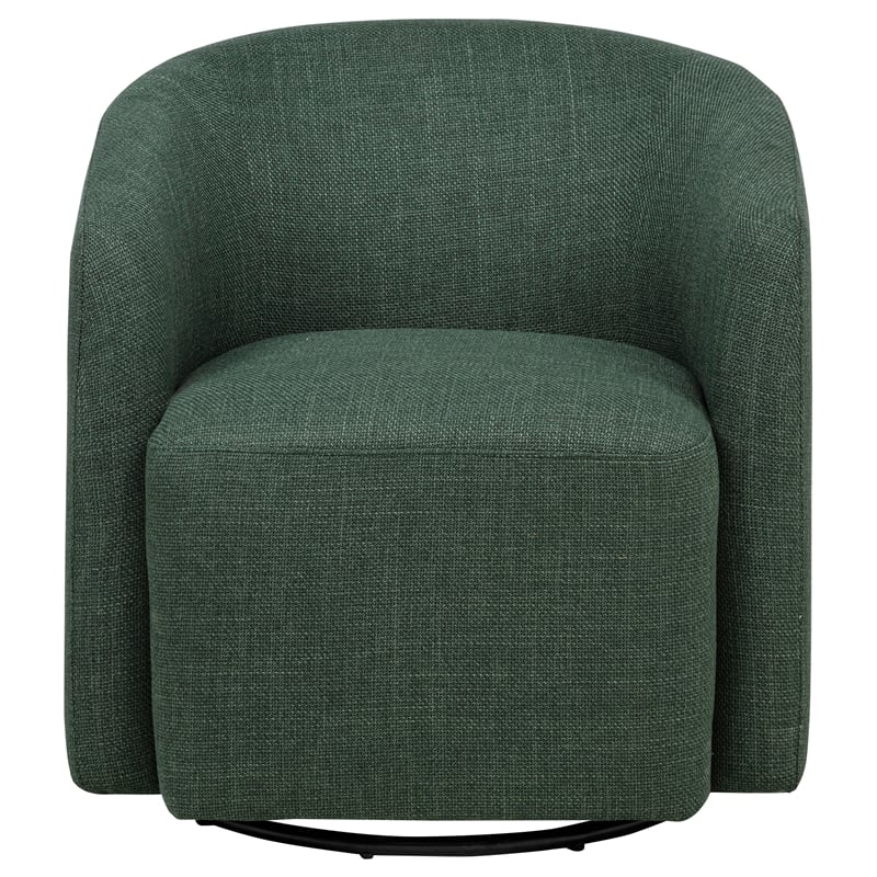 Coaster Mossbrook Transitional Fabric Swivel Accent Chair in Green