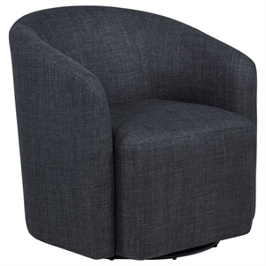 Coaster Mossbrook Transitional Fabric Swivel Accent Chair in Anthracite Gray