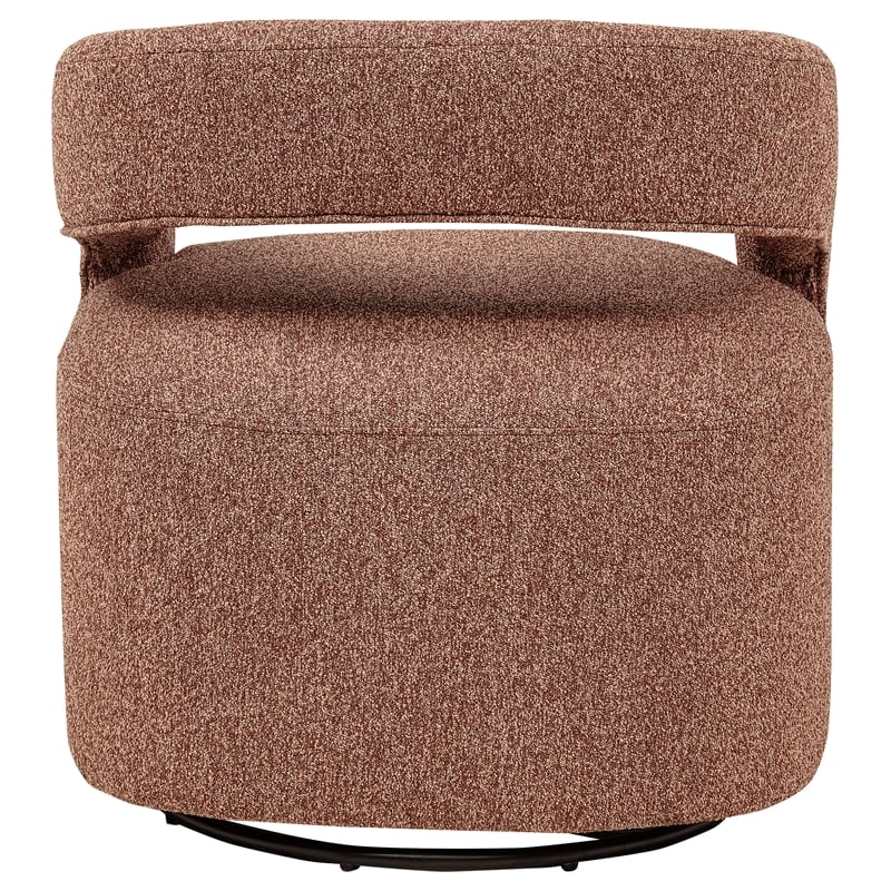 Coaster Westhill Contemporary Fabric Swivel Accent Chair in Berry