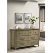 Coaster Hazlewood 6-drawer Wood Bedroom Dresser Cabinet in Vineyard Oak Brown