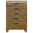 Coaster Henderson 5-drawer Rustic Wood Bedroom Chest in Medium Oak Brown