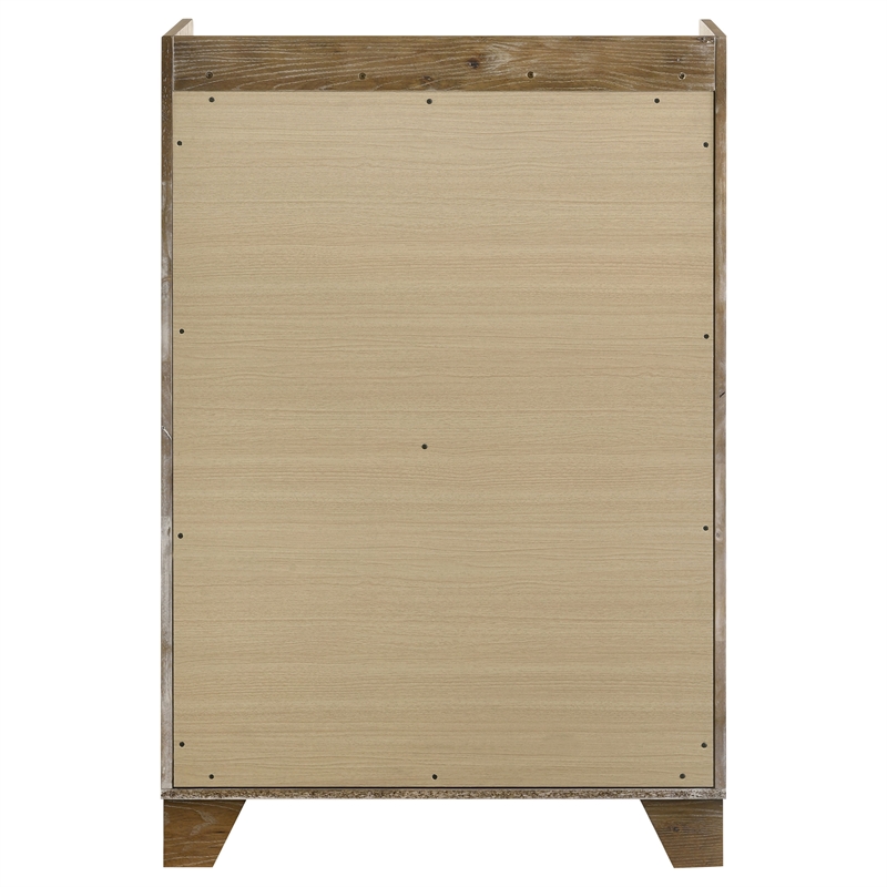 Coaster Henderson 5-drawer Rustic Wood Bedroom Chest in Medium Oak Brown