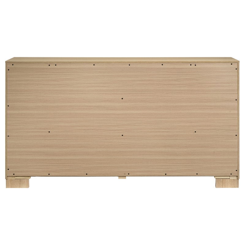 Coaster Arielle 6-drawer Wood Bedroom Dresser Cabinet in Light Oak Brown